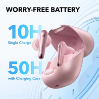 Écouteurs intra-auriculaires sans fil Anker Liberty 4NC BT avec réduction de bruit LED, microphone pour ordinateur portable, musique