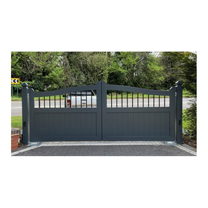 Kính thiên văn cantilever vườn sự riêng tư nhôm slat hàng rào tấm điện trượt cổng với màn hình LED chống LEO lên cảm biến - Product Image 1