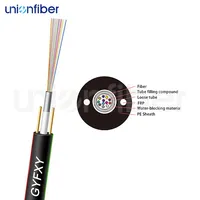 Câble à fibres optiques GYFXY non métallique renforcé de PRV, 2 à 12 fibres, tube lâche central pour installation aérienne non autoportante