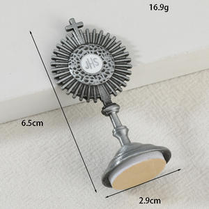 Adornos Artesanales Católicos al por Mayor, JHS Venta al por Menor, Artesanías Metálicas de Escritorio, Muebles para Oficina y Hogar, Grabado Plateado - Product Image 3