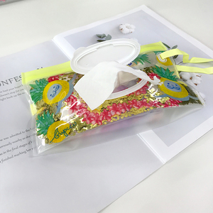 Custom Logo Design Reusable Eco-Friendly EVA Wet <b>Wipe</b> Toilet Paper Travel Bag Lightweight Recyclable Refillable Zipper Top Pouch - Product Image 4