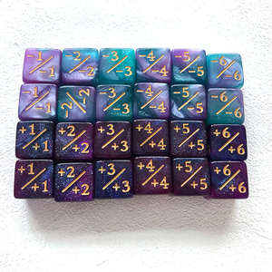 Bulk Magic le jeu acrylique polyédrique carré D6 16mm compteur de dés à six faces - Product Image 3