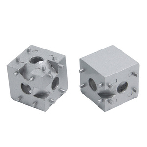 Conector en T de Dos Vías Deying Industrial 20 30 40, Bloque de Ángulo Recto 3D, Patrón Plano, Material de Aluminio Templado T5, Accesorio de Conector 3D - Product Image 2