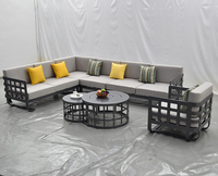 Nouveau design ensemble de canapés entièrement en aluminium meubles de jardin utilisation intérieure et extérieure