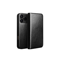 Étui portefeuille de luxe en cuir véritable pour iPhone 18 17 Pro Max Series avec fentes pour cartes, rangement pour billets et support intégré