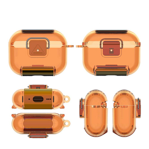 Nouvelle coque de protection intégrale en TPU avec bouton de verrouillage et mousqueton pour boîtier de charge d'écouteurs Airpods Pro 3 - Product Image 5