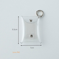 Prix d'usine OEM Mini porte-monnaie transparent à usages multiples en PVC Cadeaux laser colorés Porte-cartes Porte-clés Pochette pour écouteurs