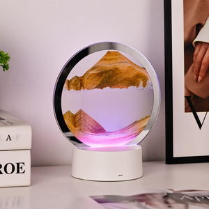 Lampe à <span class=keywords><strong>sable</strong></span> LED à lumière chaude, design nouveau, peinture colorée effet <span class=keywords><strong>sable</strong></span> mouvant, avec télécommande, alimentation USB - Product Image 5