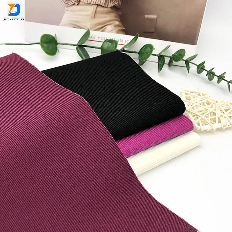 Jinda textiles TC CVC 65/35 80/20 Dacron Canvas Dyeing Fabric Woven Plain Twill Polyester Cotton Chef Uniform fabric