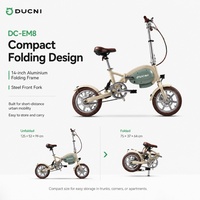 Bicicleta Eléctrica Plegable Compacta de Aluminio de 14 Pulgadas, Mini Bicicleta Eléctrica Plegable para Desplazamientos Urbanos