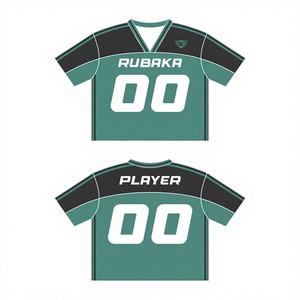 Camiseta de Fútbol Transpirable con Estampado Sublimado Personalizado, Diseño de Logotipo Bordado, Estilo Urbano, para Fanáticos del Equipo Americano - Product Image 1