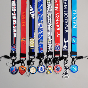 <span class=keywords><strong>Llavero</strong></span> de Fútbol con Cordón para Teléfono Móvil, Diseño de Equipos de la Liga de Campeones, para Actividades Laborales y Escolares, Promociones al por Mayor - Product Image 5