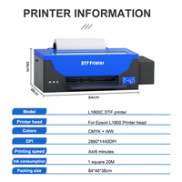 Imprimante Numérique DTF L1800 Film de Transfert DTF A3 pour Textiles Coton
