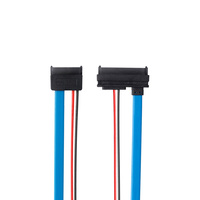 Lingable 30CM Serial ATA 22Pin 13Pin Cable convertidor Slimline SATA Cable Adaptador 7 + 15 hembra 7 + 6 Cable conector hembra Cables