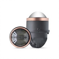 BBROY Phares LED de voiture, feux antibrouillard, lentilles de projecteur à double faisceau sans perçage de 25 pouces/3 pouces, H4/H7, double réflecteur, laser haute puissance