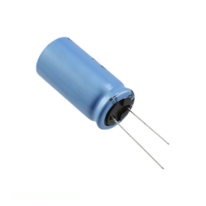 Condensador Radial de Aluminio UKA1E682MHD de 6800 uF, 20%, 25V, Canal del Fabricante - Product Image 1