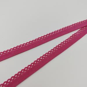 Cinta elástica de tejido grueso de grano ondulado personalizada, cinta con asa para bolsa, cinta con borde de flores, Spandex/nailon de 1cm/5cm para un estilo ecológico - Product Image 6