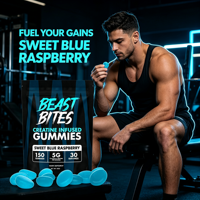 Premium 150 Butir 30 Sajian Dukungan Otot Alami Kekuatan Atlet Kebugaran Creatine Monohydrate Brute Bites Gummies