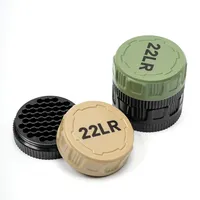 Boîte de rangement pour munitions 22LR, capacité de 55 cartouches, étui compact empilable en ABS pour le stand de tir, l'extérieur et le transport