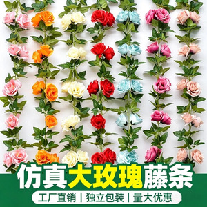 Guirlande de roses artificielles Jun Lei, 10 têtes, bouquet de fleurs en soie pour la décoration de la Saint-Valentin, vente directe d'usine - Product Image 1