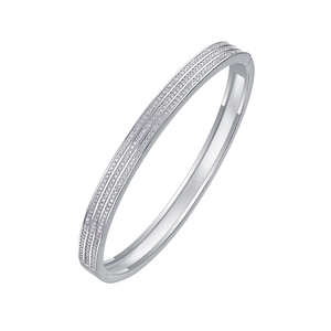 Three Row Moissanite Channel Set 925 Sterling <b>Silver</b> Tennis <b>Bracelet</b> Minimalist Unisex Everyday Wear - Product Image 1