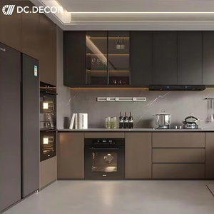 Isla <span class=keywords><strong>de</strong></span> Cocina Modular Moderna DC DECOR con Acabado Lacado, Construcción <span class=keywords><strong>de</strong></span> Madera Contrachapada, Tablero <span class=keywords><strong>de</strong></span> Melamina, Fregadero Integrado para Apartamento - Product Image 1