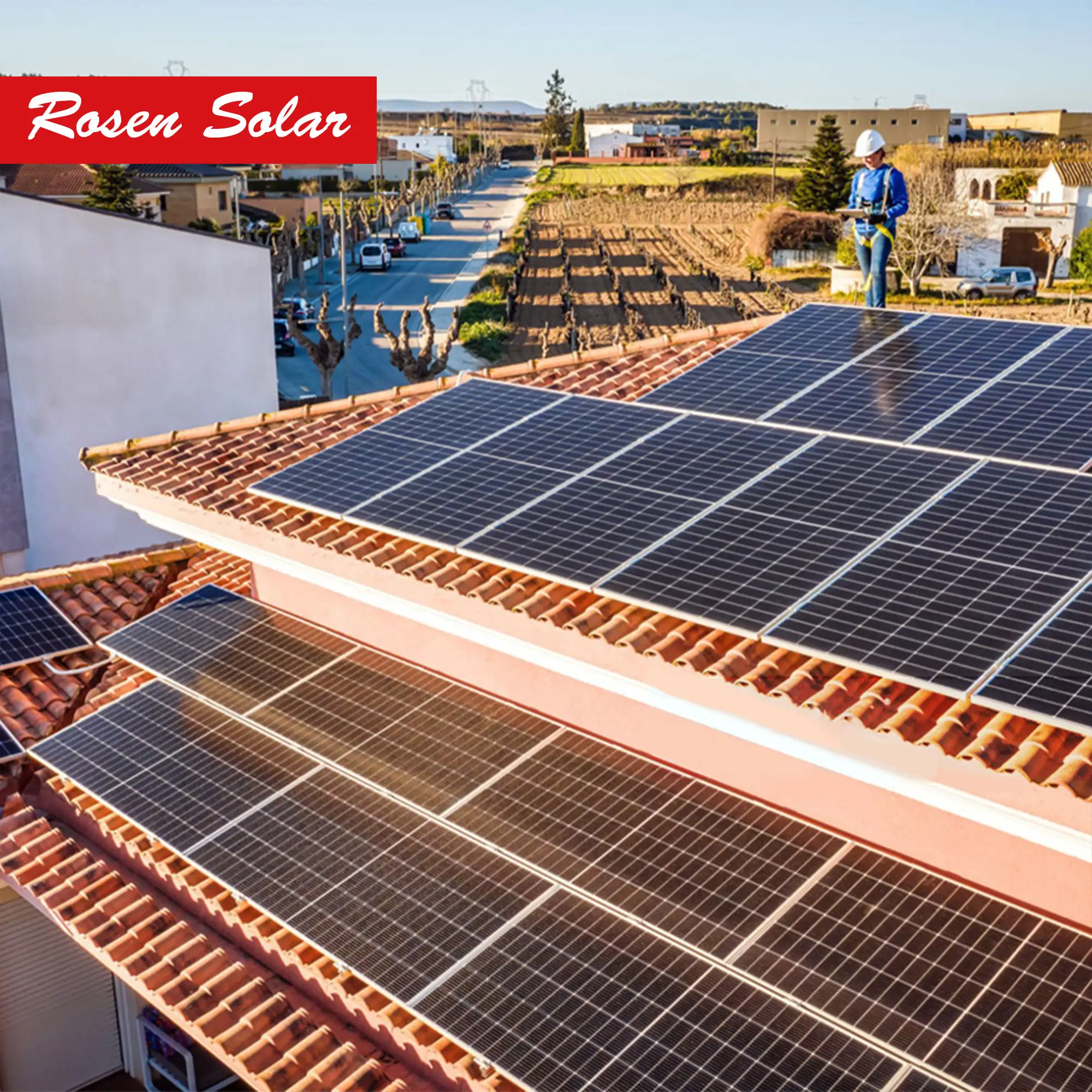 Rosen Mono Módulo Solar N Topcon 580W 600W 650W 700W Preço de painéis fotovoltaicos bifaciais