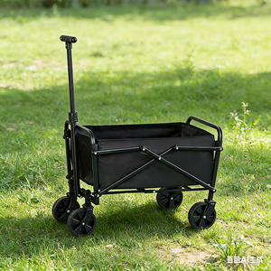 Carretilla Plegable Portátil de Grado Comercial con Cuatro Ruedas Giratorias, Cesta de Lona Extraíble, Vagón Plegable para Transporte - Product Image 1
