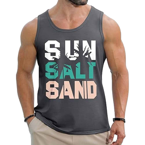 Camiseta sin Mangas Vintage de Algodón de Punto de 275 Gsm, Transpirable, de Secado Rápido, Personalizada, Holgada, Lavada al Ácido, para Hombre - Product Image 1