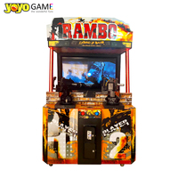 Machine de jeu d'arcade de tir à monnayeur Rambo avec construction en plastique, garantie 1 an, équipement de divertissement intérieur