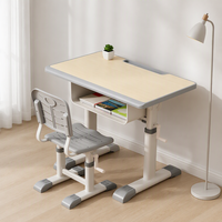 Table et chaise d'écolier individuels réglables en hauteur à manivelle, certifiés par l'usine, pour salles de classe primaires, OEM ODM