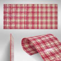 Vente directe du fabricant, feuille de cellulose, motif à carreaux rouge et blanc, film de cellulose décoratif pour la fabrication de bijoux, décoration artisanale