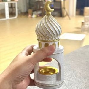Decorazioni per il Ramadan Bruciatore di Incenso a Forma di Moschea con Luna Crescente Stile Arabo Fragranza per la Casa Decoro Mediorientale Regalo - Product Image 3