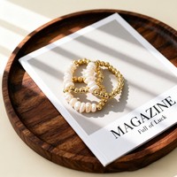 Unregelmäßiger Barock-Wildperlenring im Ins-Stil, französischer High-End-Schmuck, natürliche Süßwasserperle, weißvergoldet, elastischer Ring, trendig