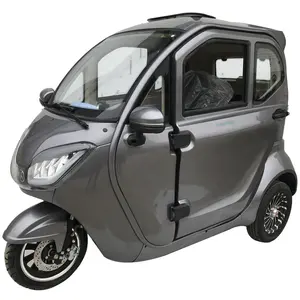 60V58A 1000W scooter de tourisme tricycle taxi électrique à cabine entièrement fermée avec image de recul