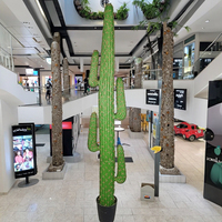 Grandes plantes artificielles de cactus PE de luxe en stock, hauteur 206cm, herbe en plastique, haute assurance pour paysage extérieur, mariage