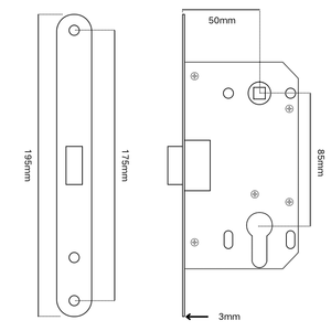 Chất lượng cao 8550 từ lỗ mộng cơ thể khóa cửa cho cửa gỗ - Product Image 6