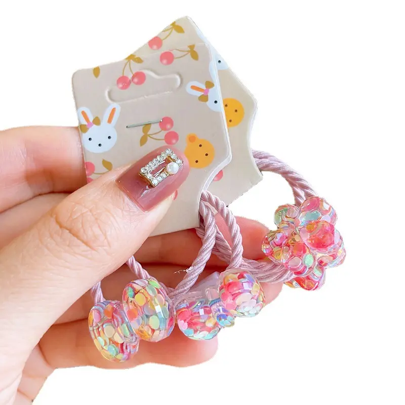 2 unids/set lindo lazo para el cabello de flores bebé niña banda de goma lazo para el cabello niños Scrunches accesorios para el cabello coleta titular