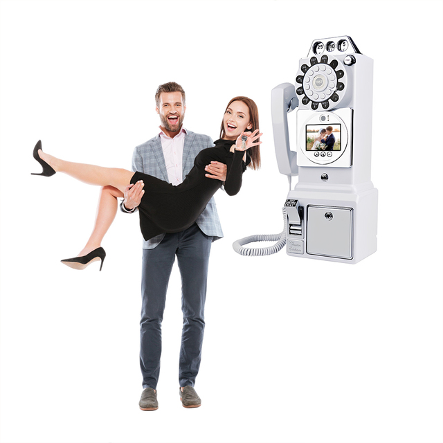 Vintage Wedding Audio Video Guestbook Party Photo Booth with Strong Metal USB Connection