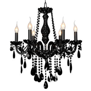 Lujo negro <span class=keywords><strong>Baccarat</strong></span> estilo lámparas <span class=keywords><strong>de</strong></span> araña <span class=keywords><strong>de</strong></span> cristal - Product Image 1
