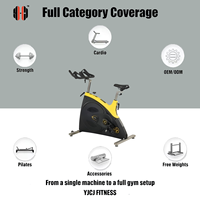 Bicicleta de Ciclismo Indoor con Manillar Multigrip, Asiento Ajustable, Pedales y Base de Soporte Extendida para Equipos de Gimnasio