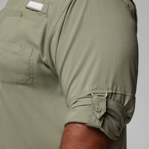 Chemise de pêche hawaïenne pour homme en polyester anti-transpiration avec poches, protection UPF 50 et SPF 50, motif camouflage, boutonnée - Product Image 6