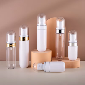 40ml 60ml 80ml en plastique en forme de <span class=keywords><strong>capsule</strong></span> blanc brume maquillage réglage vaporisateur bouteille d'eau émulsion presse type lotion bouteille vide - Product Image 1