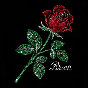 Thiết Kế Hotfix Motif Thạch Truyền Nhiệt Sticker Vòng Rose Cho Giày Hàng May Mặc Túi Hũ-Flatback Chất Liệu Thủy Tinh - Product Image 1