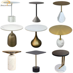 Mesa Auxiliar Moderna de Lujo para Hotel, Interior y Exterior, Mesa Auxiliar de Café, Elegante Mesa Auxiliar Pequeña para Sala de Estar, Balcón, Cafetería - Product Image 3