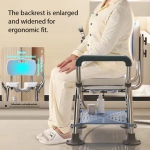 Trending Bathroom Wall Mounted Wood Shower Seat Foldable Shower Chair for Extra Comfort Seniors Pregnant & Multi-Purpose Use - Product Image 5