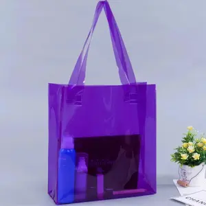 Tamaño hecha de Material de Pvc bolsa de compras bolsas de Pvc transparente de la bolsa de Pvc transparente bolsa de hombro