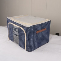 Sac de rangement extra-épais en tissu non-tissé écologique, renforcé en acier, pliable, grand format, anti-humidité, pour vêtements et couettes