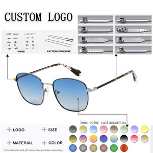 Polarized TAC Lens Square Sunglasses Metal Frame UV400 Unisex Vintage Style for Outdoor Travel Beach - Product Image 2