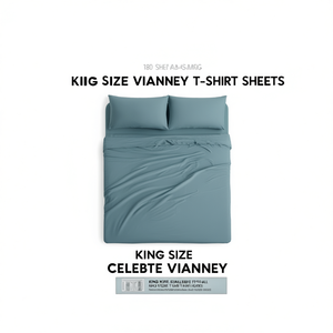 Juego de Sábanas Celeste Vianney King Size, 180 Hilos, Algodón, Antiarrugas - Product Image 1